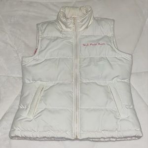 White Polo Puffer Vest